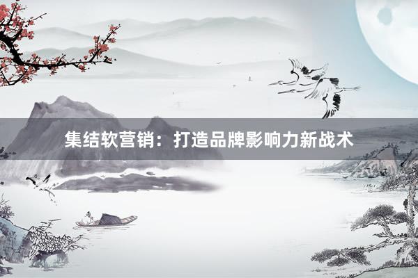 集结软营销：打造品牌影响力新战术