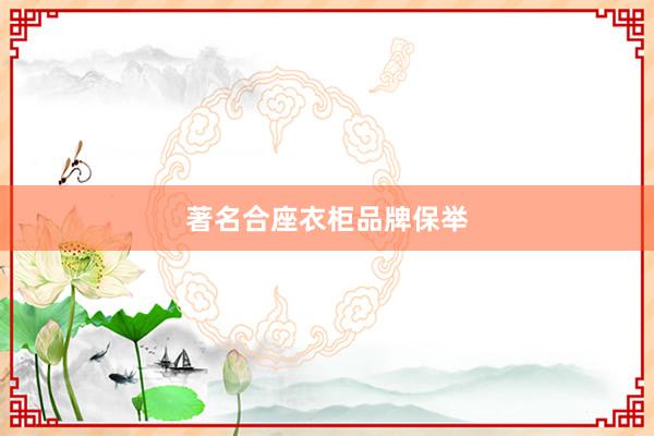 著名合座衣柜品牌保举